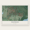 Westwood, New Jersey map print, the full design