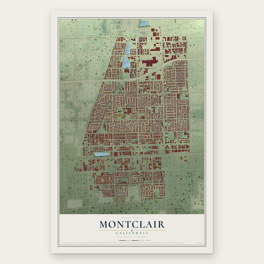 Montclair, California map print, the full design