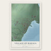 Baraga, Michigan map print, the full design
