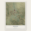 Plevna, Montana map print, the full design
