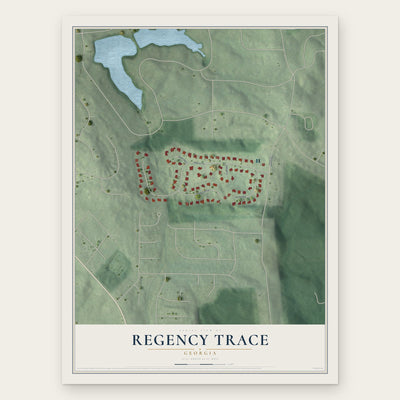 Regency Trace, Georgia map print, the full design