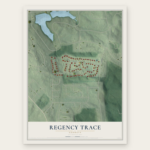 Regency Trace, Georgia map print, the full design