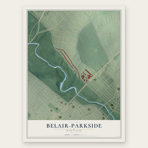 Belair-Parkside, Maryland map print, the full design