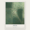 Perth, North Dakota map print, the full design