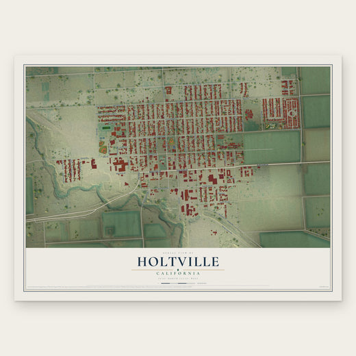 Holtville, California map print, the full design