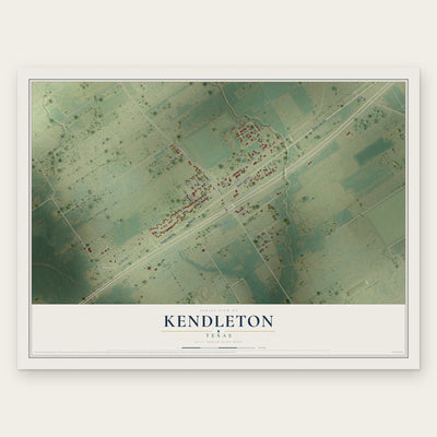 Kendleton, Texas map print, the full design