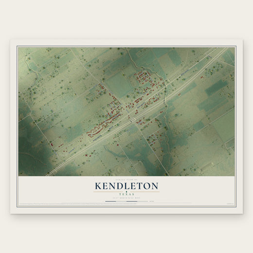 Kendleton, Texas map print, the full design