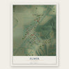 Elmer, Missouri map print, the full design