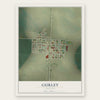 Gurley, Nebraska map print, the full design