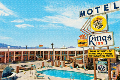 Kingman, AZ: King's Inn Motel, restaurant and lounge, on East Highway 66, Kingman, Arizona 86401