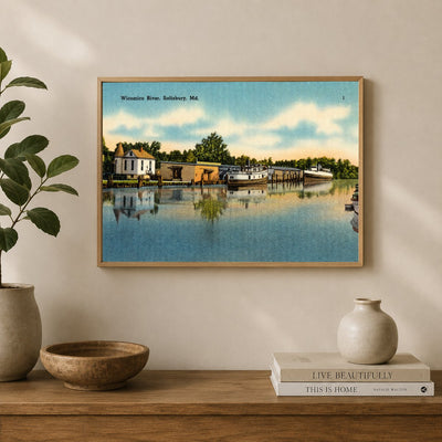 Wicomico River, Salisbury, MD — Vintage Maryland Postcard