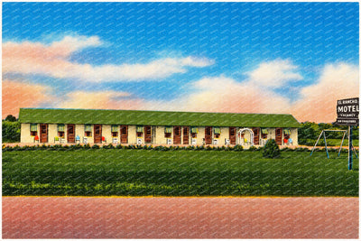Keokuk, IA: El Rancho Motel, located 1 1/2 miles north of Keokuk, Iowa, on Highway 61-218