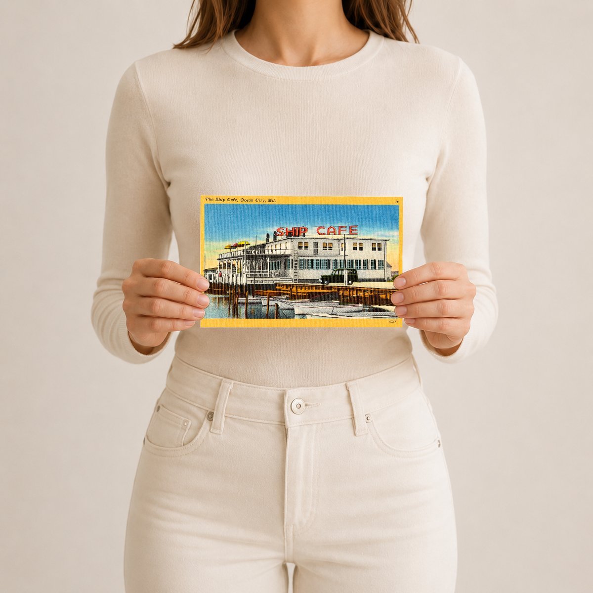 The Ship Cafe, Ocean City, MD — Vintage Maryland Postcard