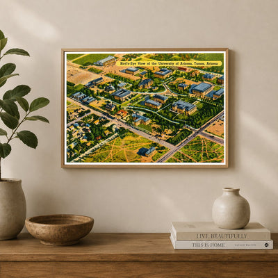 Tucson, AZ: Bird's-eye view of the University of Arizona