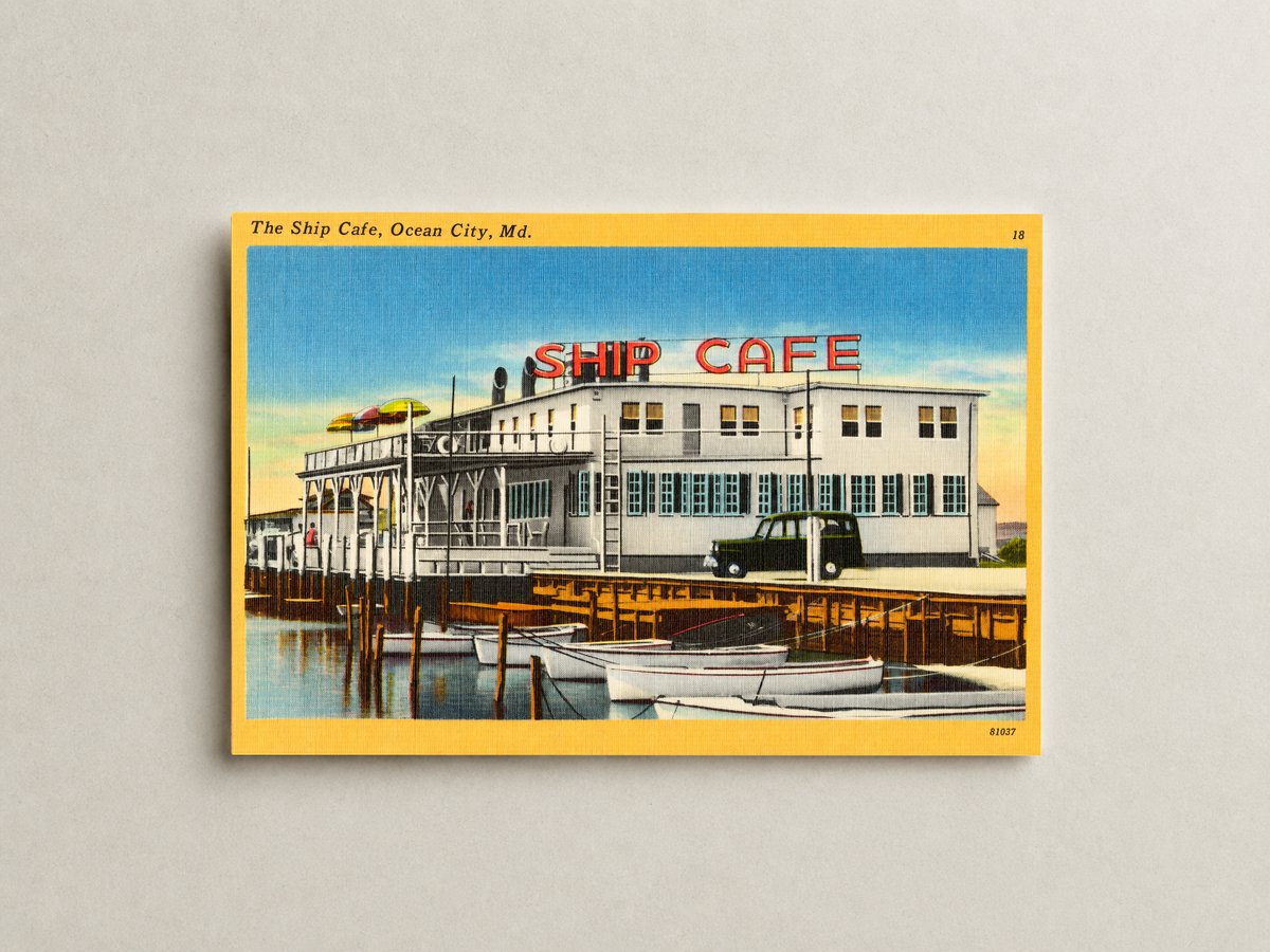The Ship Cafe, Ocean City, MD — Vintage Maryland Postcard