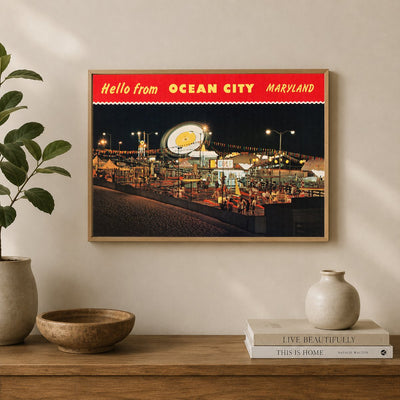 Hello from Ocean City Maryland — Vintage Maryland Postcard