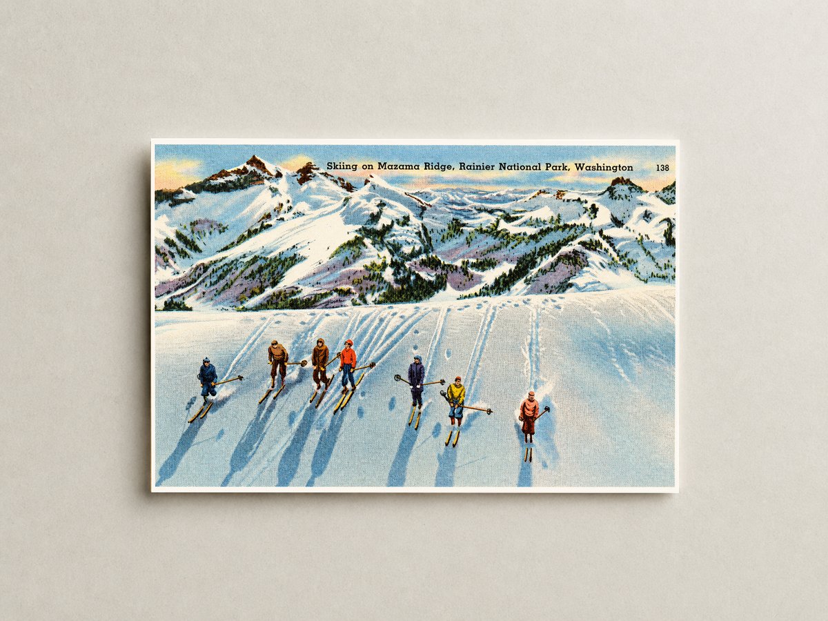 Mount Rainier National Park, WA: Skiing on Mazama Ridge, Rainier National Park