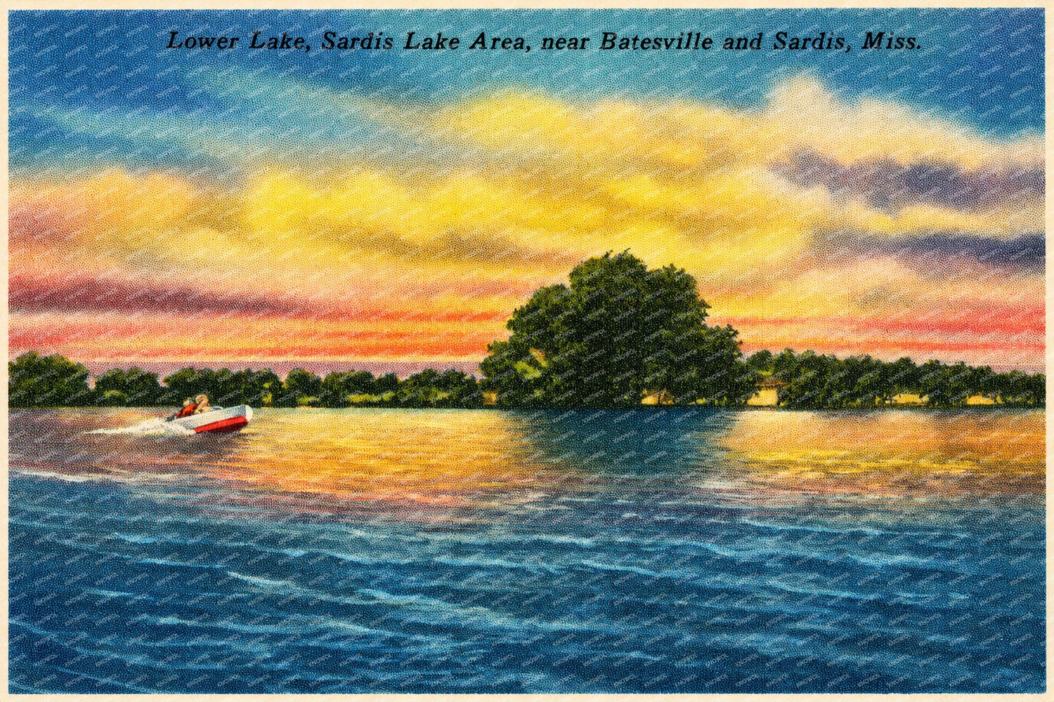 Sardis Lake, MS: Lower lake, Sardis Lake area, near Batesville and Sardis