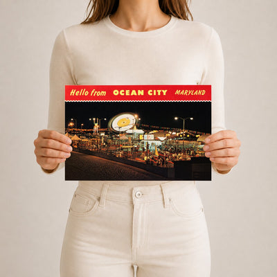 Hello from Ocean City Maryland — Vintage Maryland Postcard