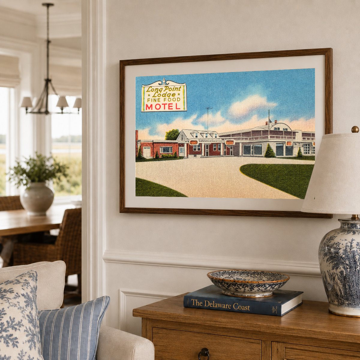 Long Point Lodge, U. S. Highway 50, 6 miles north of Bay Bridge — Vintage Maryland Postcard