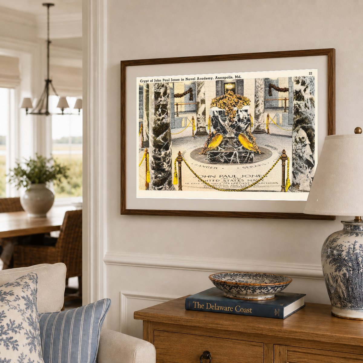 Crypt of John Paul Jones in Naval Academy, Annapolis, MD — Vintage Maryland Postcard