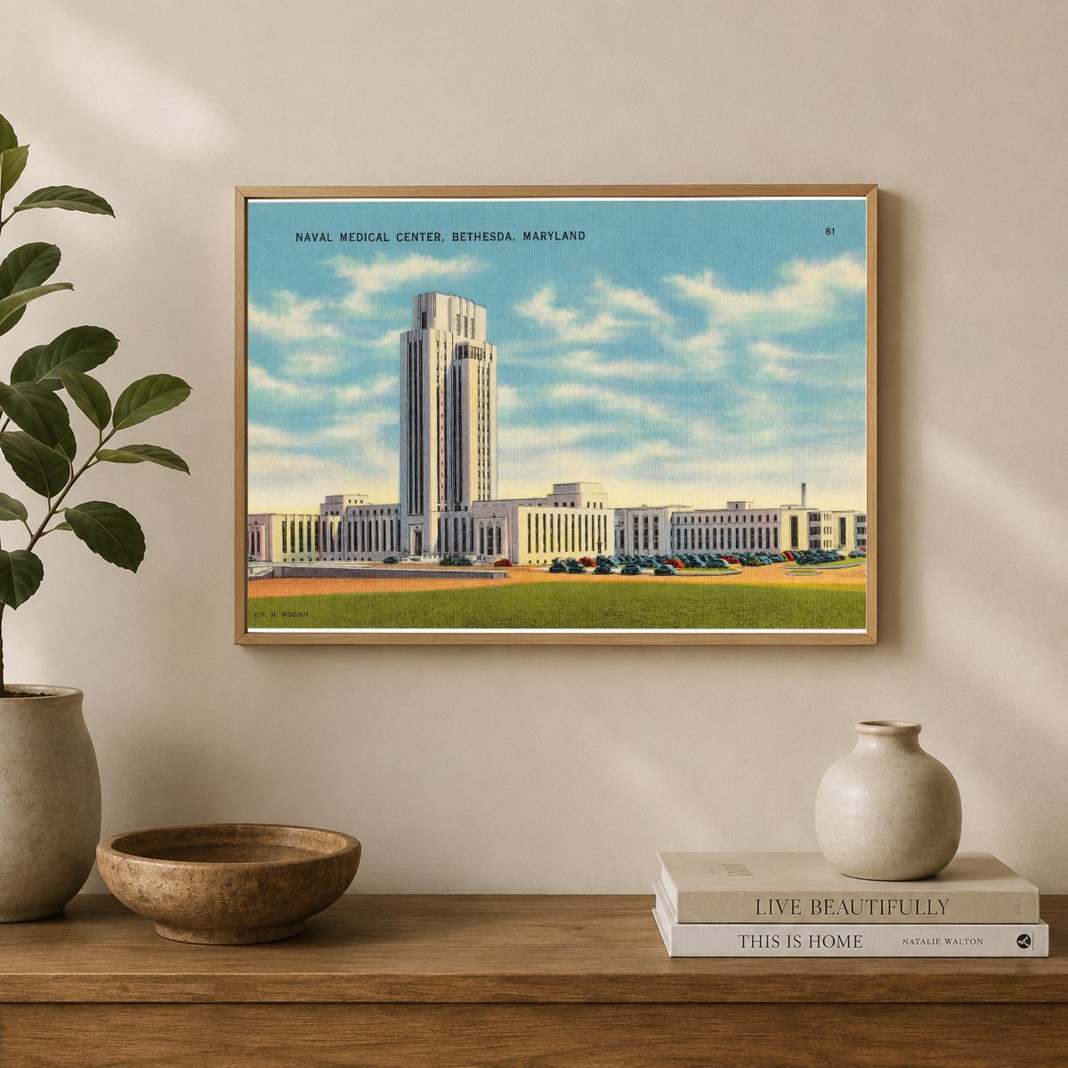 Naval Medical Center, Bethesda, Maryland — Vintage Maryland Postcard