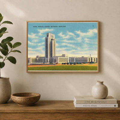 Naval Medical Center, Bethesda, Maryland — Vintage Maryland Postcard