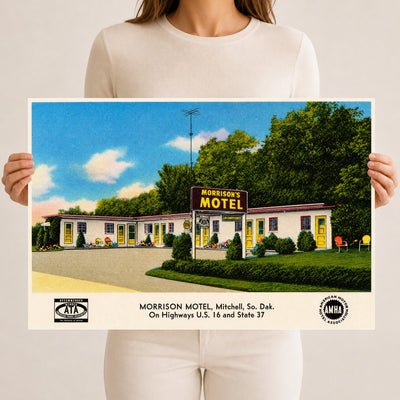 Mitchell, SD: Morrison Motel, Mitchell, So. Dak., on highways U.S. 16 and State 37