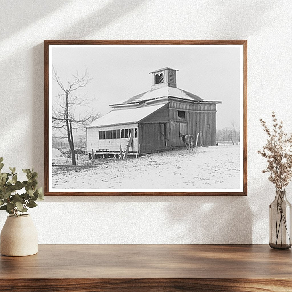 1856 Barn Near Ottawa Illinois Vintage Photo January 1937 - Available at KNOWOL