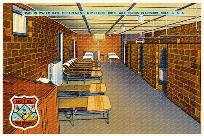 Claremore, OK: Radium Water Bath Department, top floor, Hotel Will Rogers, Claremore, Okla., U.S.A.