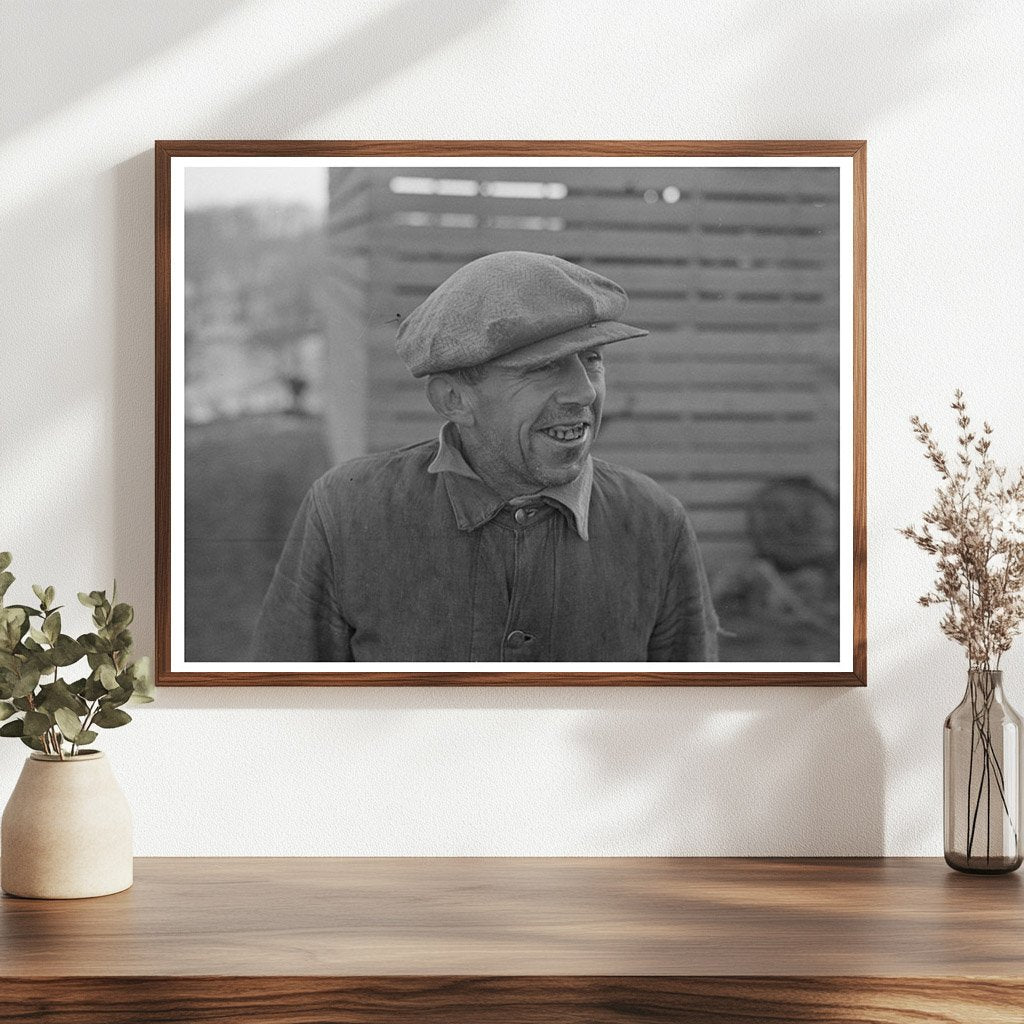 1936 Farmer in Little Sioux Township Iowa Rural Life Image - Available at KNOWOL