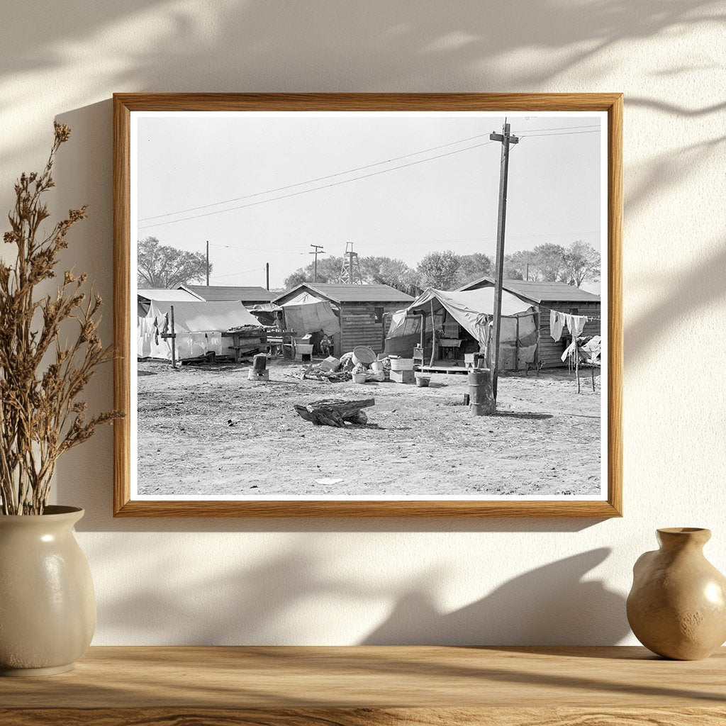 1936 Photo of Migrant Cotton Workers Housing in California - Available at KNOWOL