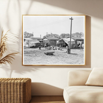 1936 Photo of Migrant Cotton Workers Housing in California - Available at KNOWOL