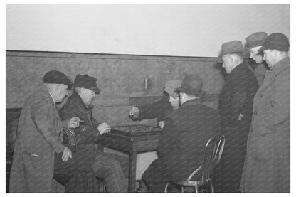 1936 Spencer Iowa Checkers Game in Pool Hall - Available at KNOWOL