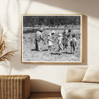 1936 Tenant Farmer and Children Cotton Farming Alabama - Available at KNOWOL