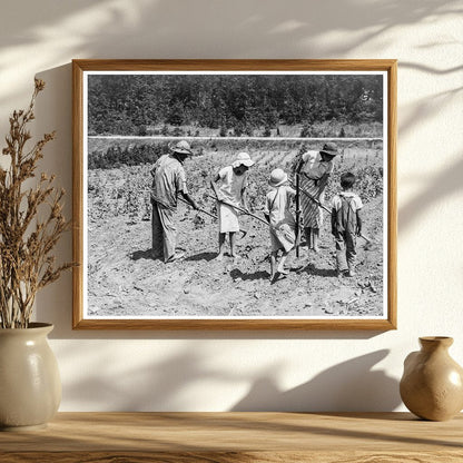 1936 Tenant Farmer and Children Cotton Farming Alabama - Available at KNOWOL