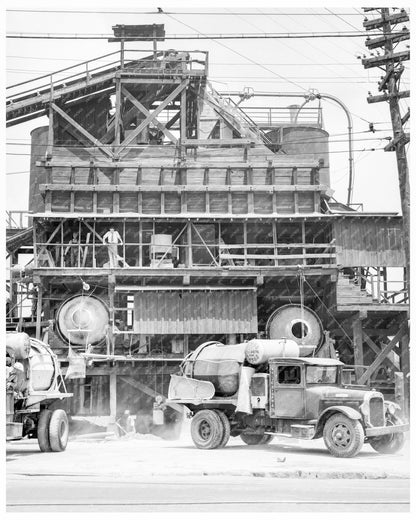 1936 Vintage Photograph of Concrete Mixing Plant in Birmingham Alabama - Available at KNOWOL