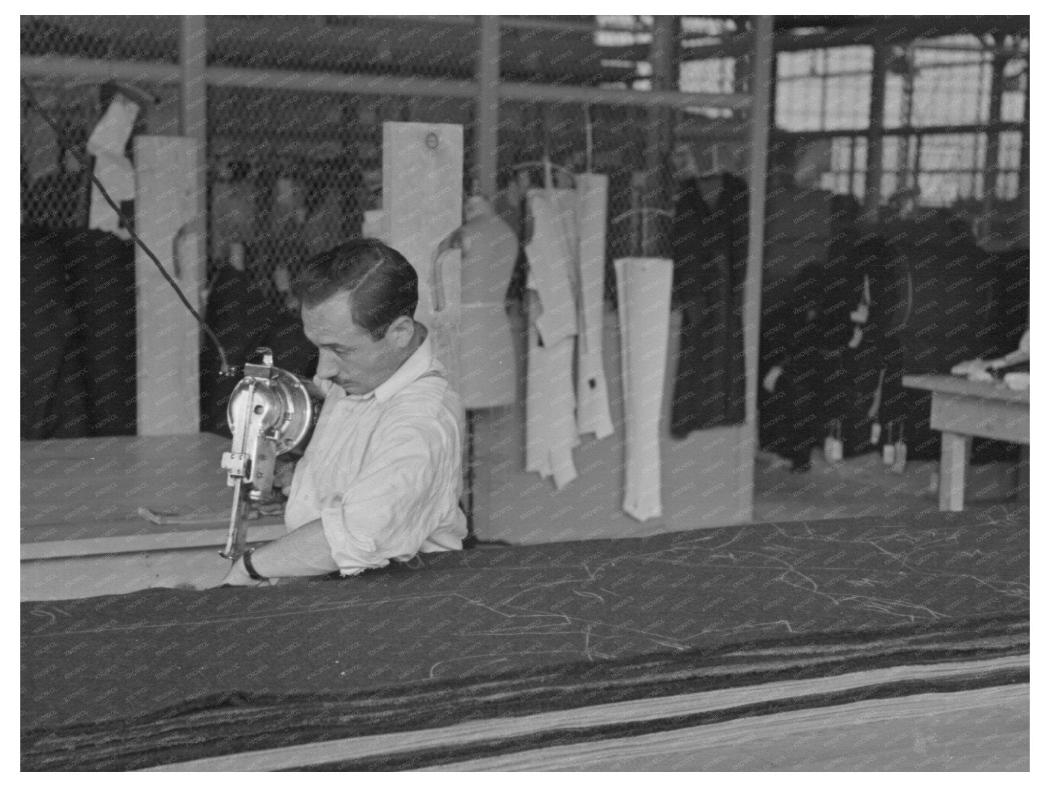 1936 Vintage Photograph of Workers in Garment Factory - Available at KNOWOL