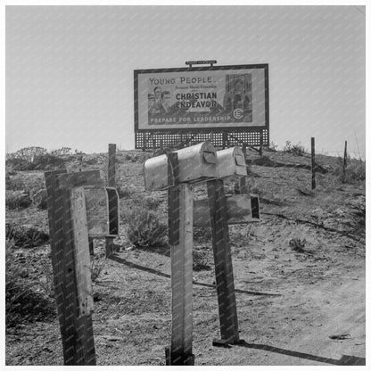 1937 Billboard Advertisement for Migrants in California - Available at KNOWOL