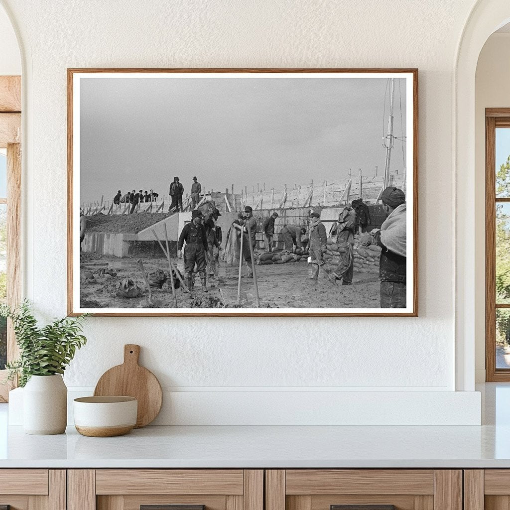 1937 Birds Point Missouri Flood Laborers Levee Construction - Available at KNOWOL