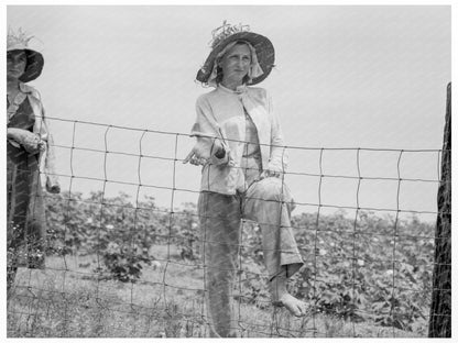 1937 Black and White Photo of Cotton Hoeing in Georgia - Available at KNOWOL