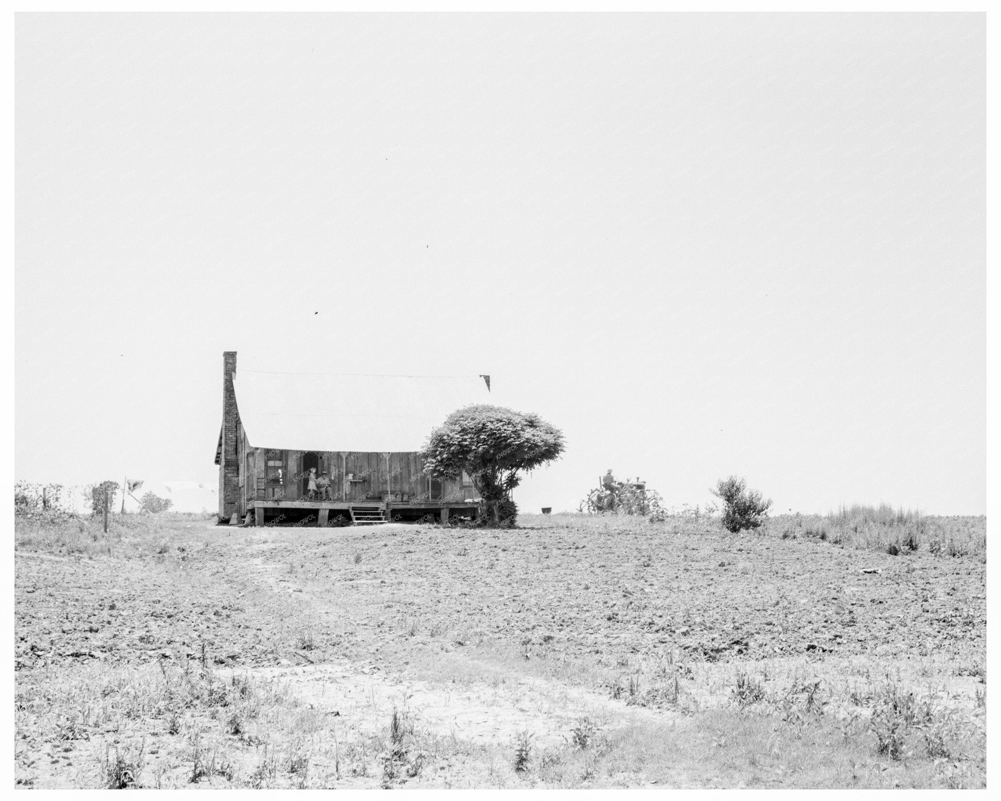 1937 Black and White Photo of Sharecroppers Home in Mississippi - Available at KNOWOL