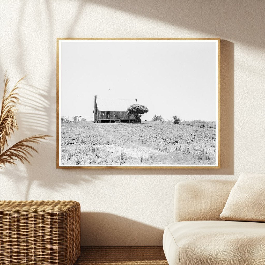 1937 Black and White Photo of Sharecroppers Home in Mississippi - Available at KNOWOL