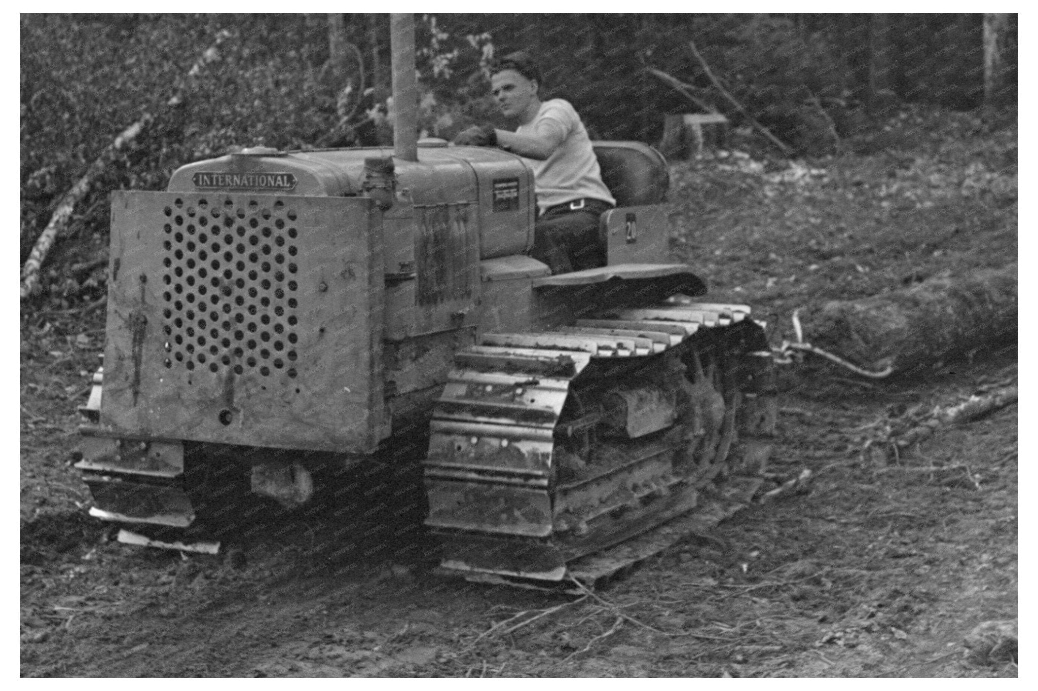 1937 Caterpillar Tractor Logging in Effie Minnesota - Available at KNOWOL