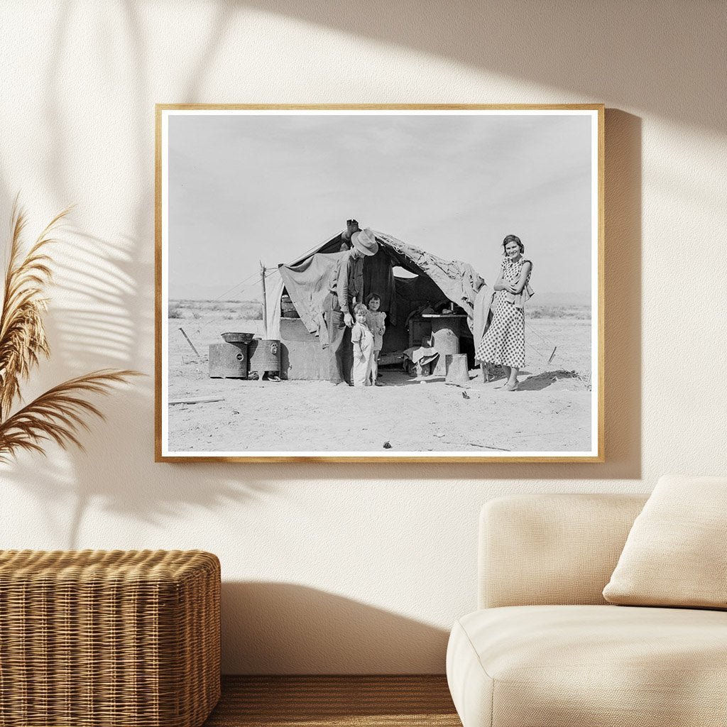 1937 Family in Neideffer Camp California during Great Depression - Available at KNOWOL