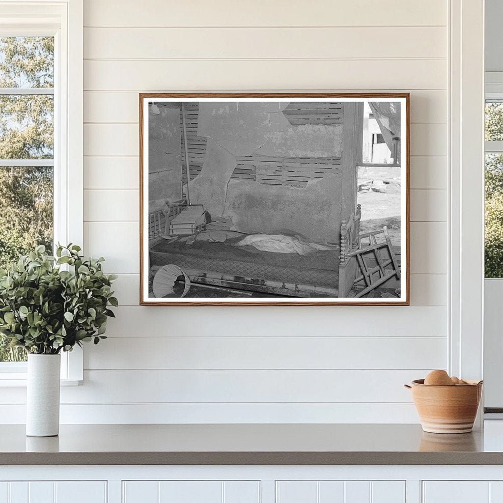 1937 Flood Damage in Farmhouse Living Room Indiana - Available at KNOWOL