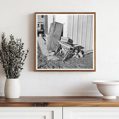 1937 Flood Damage in Posey County Indiana Furniture Photo - Available at KNOWOL