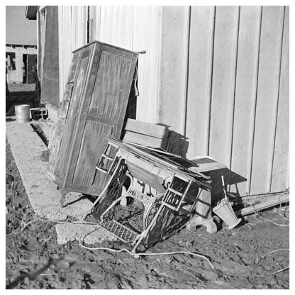 1937 Flood Damage in Posey County Indiana Furniture Photo - Available at KNOWOL