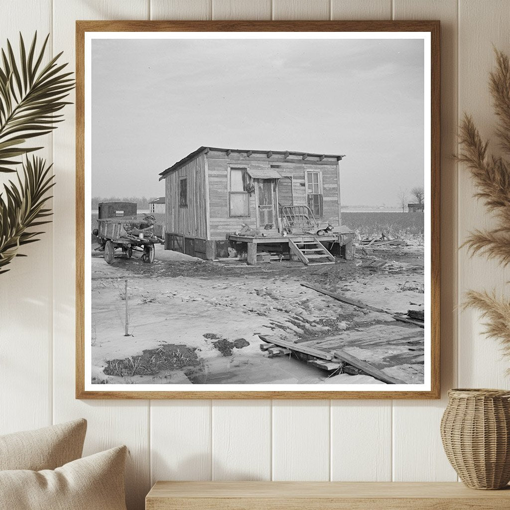 1937 Flooded Farmhouse in Cache Illinois with Guard Dog - Available at KNOWOL