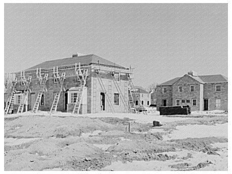 1937 Greendale Wisconsin Houses Under Construction Image - Available at KNOWOL